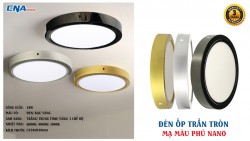 Giới thiệu đèn LED Ốp trần 18w vỏ màu Vàng, Đen, Bạc