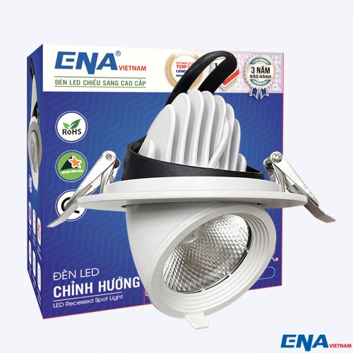 Đèn LED âm trần chỉnh hướng 12W 5000K mẫu DCD