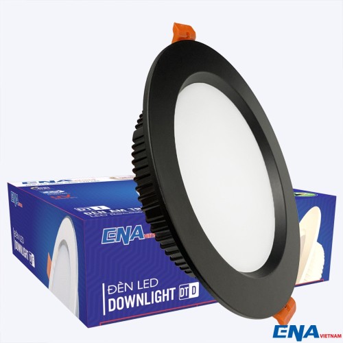 Đèn âm trần Downlight Dimmer 12W Trắng, Vàng, Trung tính mẫu DTD vỏ đen