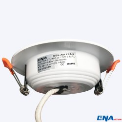 Đèn LED âm trần Downlight 7W phi90 mẫu DTF viền Bạc thumb