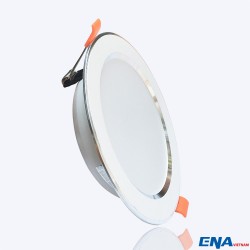 Đèn LED âm trần Downlight 7W phi110 3 chế độ mẫu DTF viền Bạc thumb