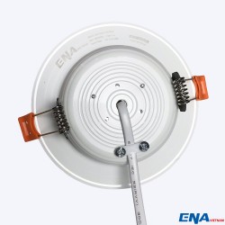 Đèn LED âm trần Downlight 7W phi70 3 chế độ mẫu DTF viền Vàng thumb