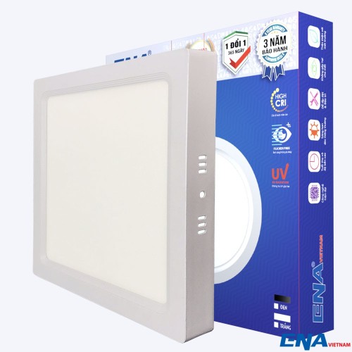 Đèn LED ốp trần vuông 18W 3 chế độ mẫu OVJ