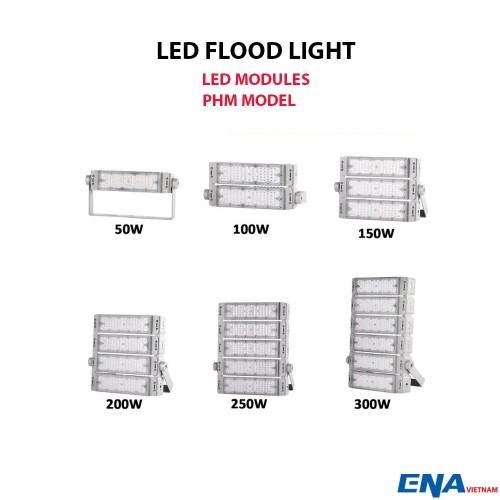 Đèn LED pha 250W mẫu PHM