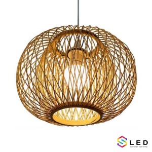Đèn tăm tre hình cầu 2 lớp