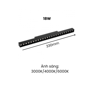 Đèn ray nam châm tiêu điểm 18w 
                class=