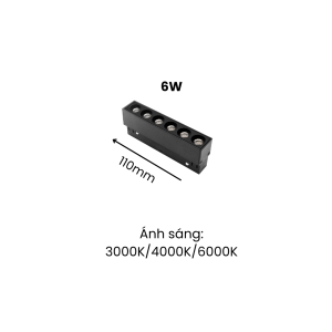 Đèn ray nam châm tiêu điểm 6w 
                class=