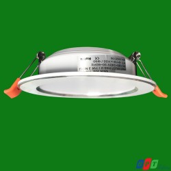 Đèn âm trần Downlight DL5-7W viền bạc 3 chế độ