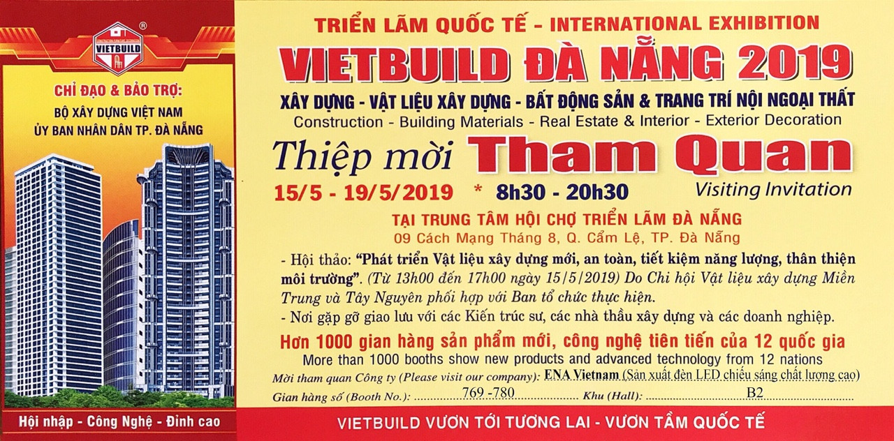 Thư mời tham gia Triển lãm Quốc tế Vietbuild Đà Nẵng 2019