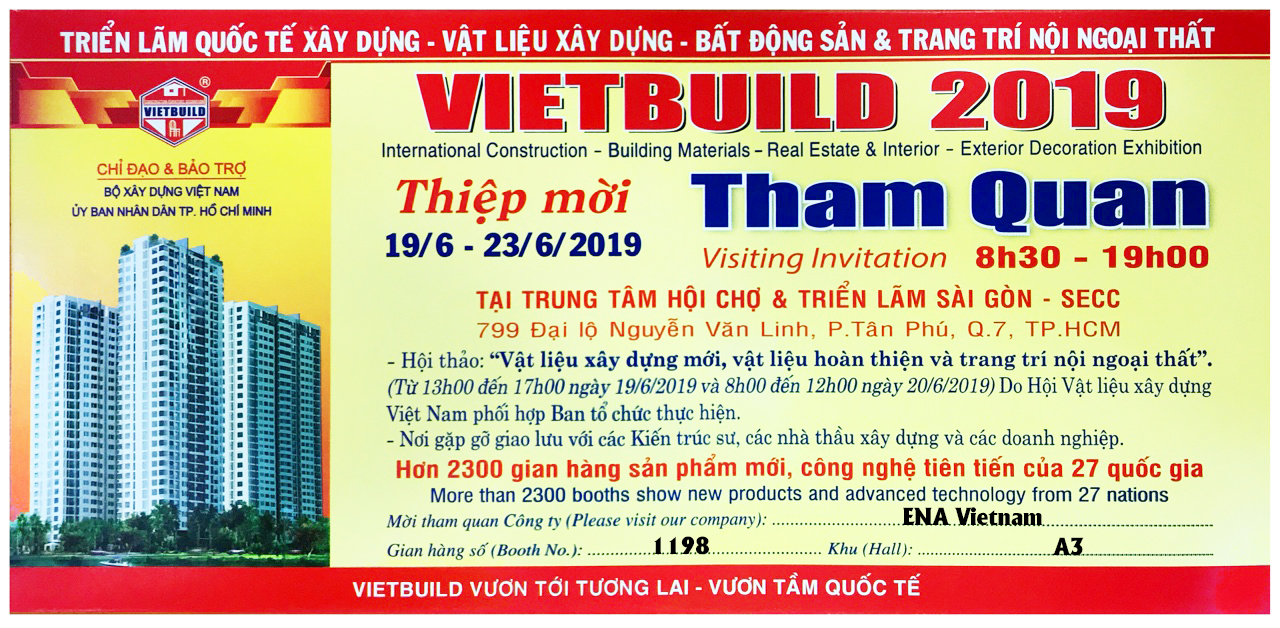 Thư mời tham dự Triển lãm Quốc tế Vietbuild 2019