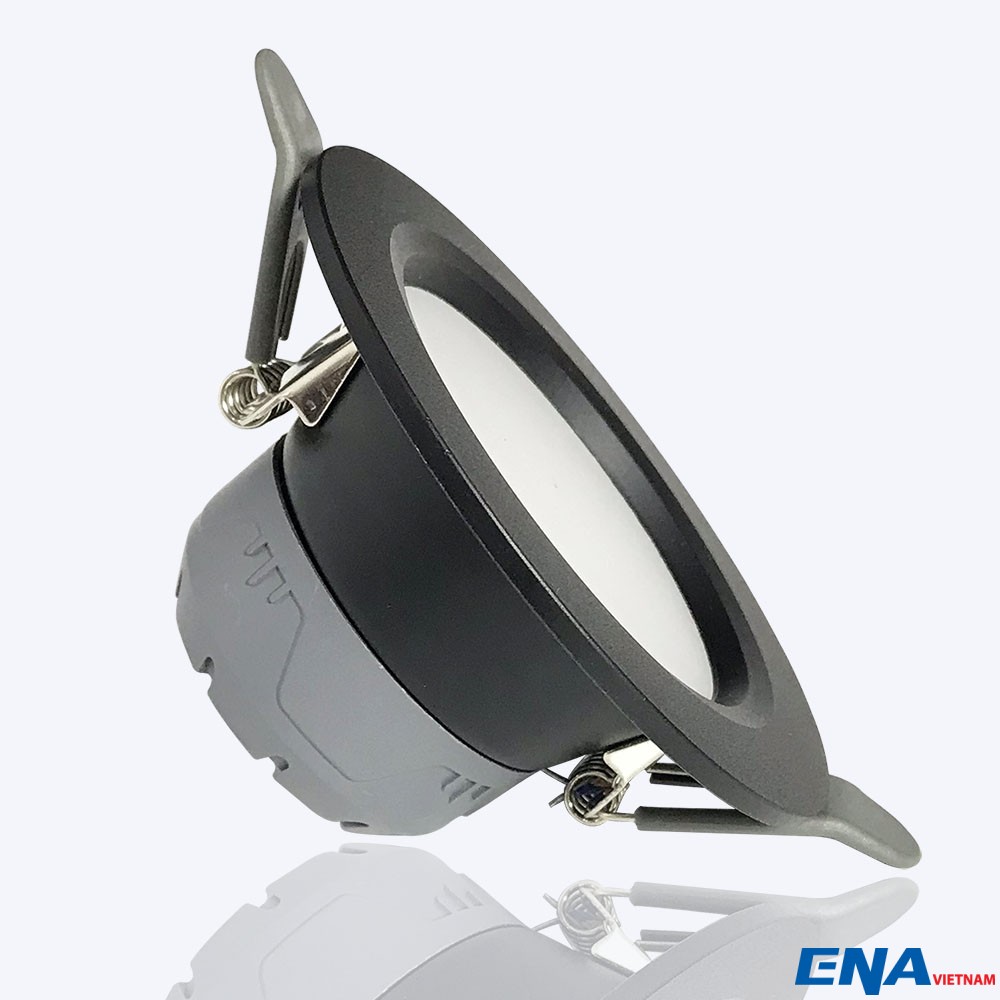 Đèn LED âm trần Downlight 7W 3 chế độ mẫu DTG vỏ Đen không viền