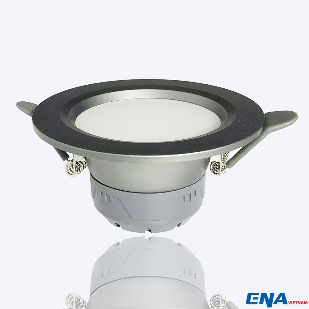 Đèn LED âm trần Downlight 7W 3 chế độ mẫu DTG vỏ Xám không viền