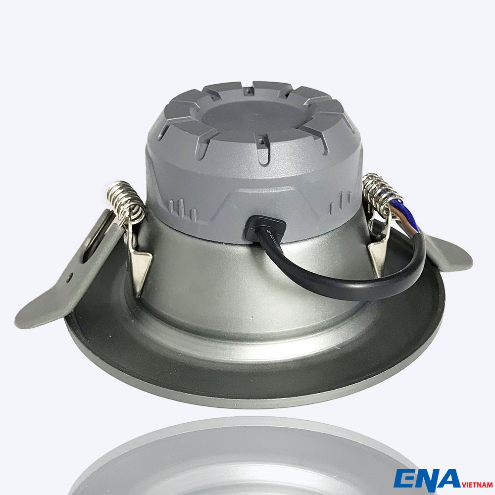 Đèn LED âm trần Downlight 7W 3 chế độ mẫu DTG vỏ Xám không viền