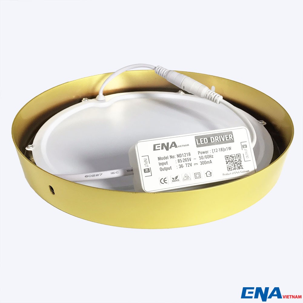 Đèn LED ốp trần tròn 18W mẫu OTC vỏ Vàng