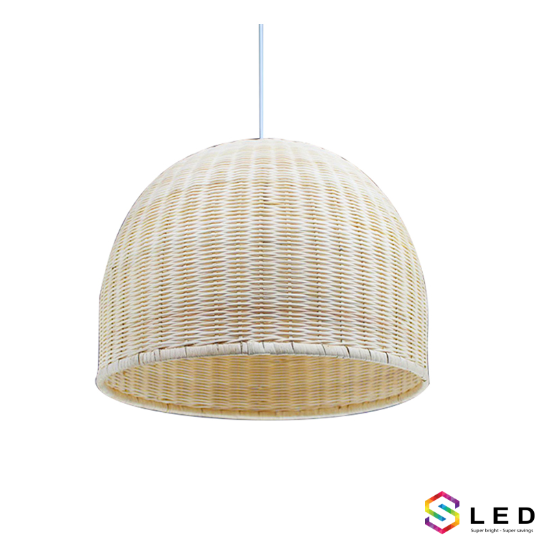Đèn mây tre hình bán nguyệt size lớn