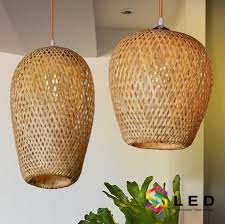 Đèn lồng mây tre hình bình hoa size nhỏ